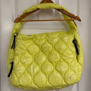 NWT. Free People Surplus Shine Carry-all Bag in Zest